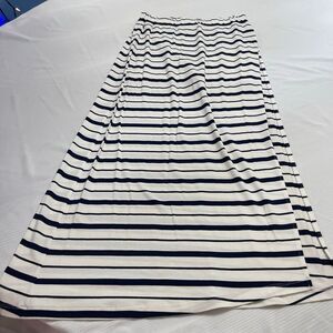 Feel The Piece By Terre Jacobs White Navy Blue Stripe Maxi Skirt Size XS/S